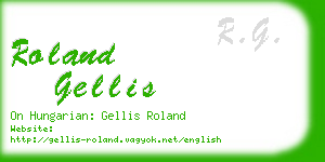 roland gellis business card